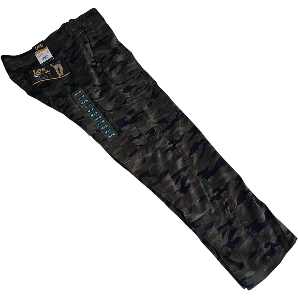 Lee Mens Cargo Pants Frontier Camo Motion Stretch Regular Fit 40x30 - Picture 5 of 8